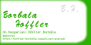borbala hoffler business card