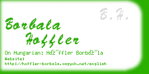 borbala hoffler business card